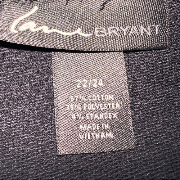 Lane Bryant Black Beaded Soft Knit Tunic Top Scoop Neck Long Sleeve Plus 22/24 - Picture 5 of 5